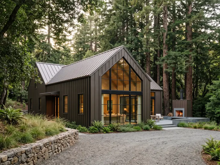A SHAPE custom home concept for Woodside, California